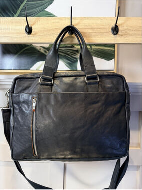 Gianni Conti Italian Leather Briefcase Laptop Bag Made In Italy
